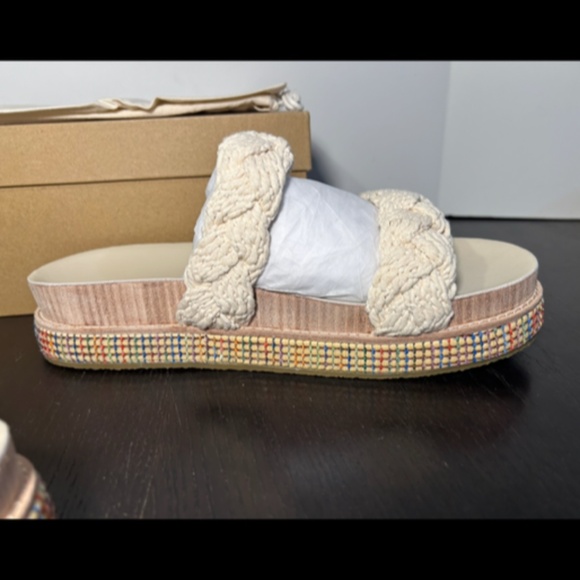 Johnny Was Braided Rope Platform Sandals Size 10 - New - Picture 3 of 12